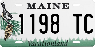ME license plate 1198TC