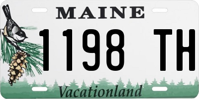 ME license plate 1198TH