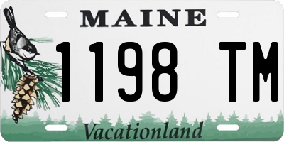 ME license plate 1198TM