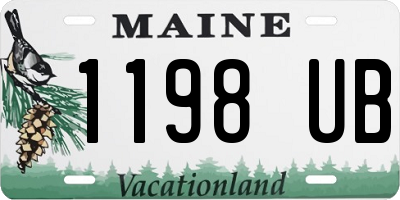ME license plate 1198UB