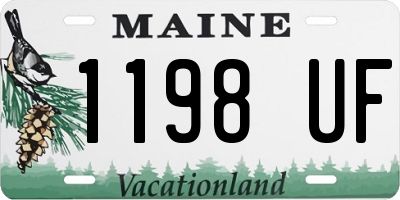 ME license plate 1198UF