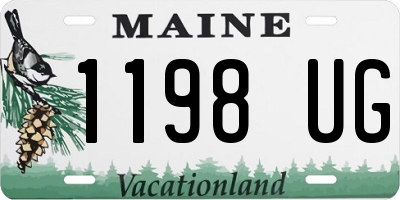 ME license plate 1198UG