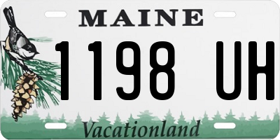 ME license plate 1198UH