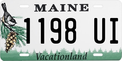 ME license plate 1198UI