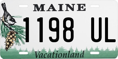 ME license plate 1198UL