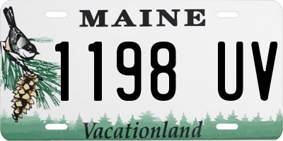 ME license plate 1198UV