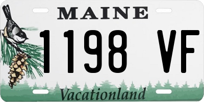 ME license plate 1198VF