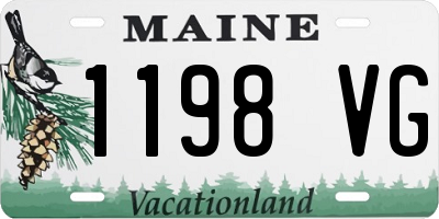ME license plate 1198VG