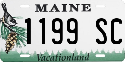 ME license plate 1199SC