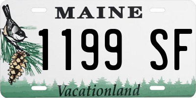 ME license plate 1199SF