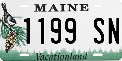 ME license plate 1199SN