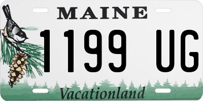 ME license plate 1199UG