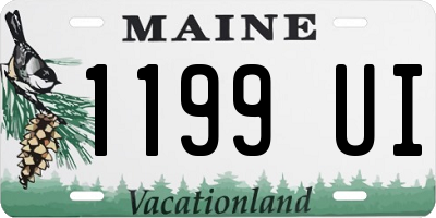 ME license plate 1199UI