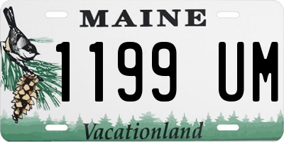 ME license plate 1199UM