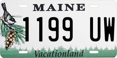 ME license plate 1199UW