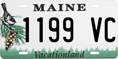 ME license plate 1199VC