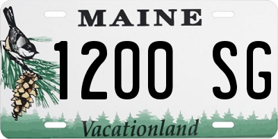 ME license plate 1200SG