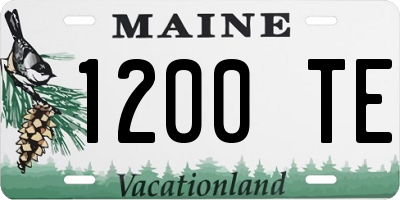 ME license plate 1200TE