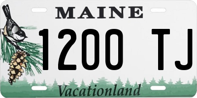 ME license plate 1200TJ