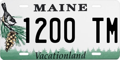 ME license plate 1200TM