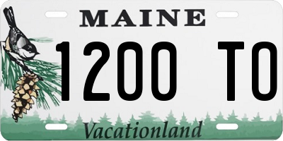 ME license plate 1200TO