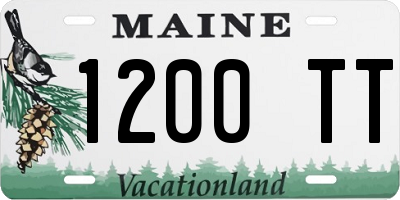 ME license plate 1200TT