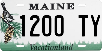 ME license plate 1200TY