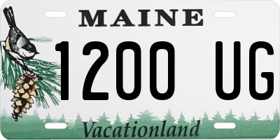 ME license plate 1200UG