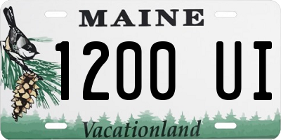 ME license plate 1200UI