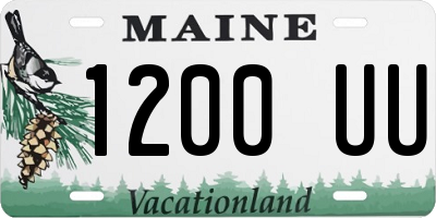 ME license plate 1200UU
