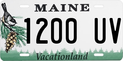 ME license plate 1200UV