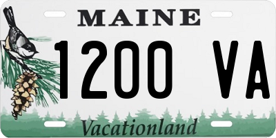 ME license plate 1200VA
