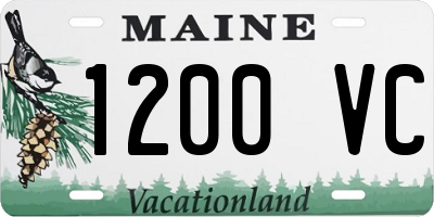 ME license plate 1200VC