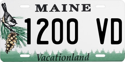 ME license plate 1200VD