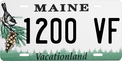 ME license plate 1200VF