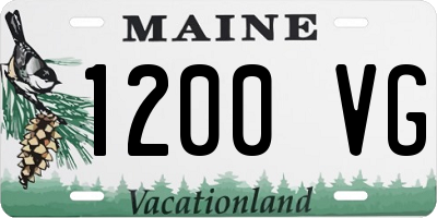 ME license plate 1200VG