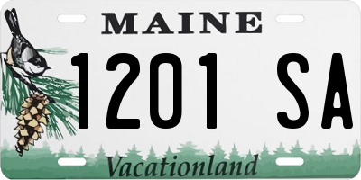 ME license plate 1201SA