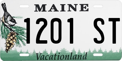 ME license plate 1201ST