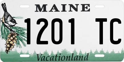 ME license plate 1201TC
