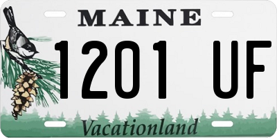 ME license plate 1201UF