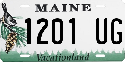 ME license plate 1201UG