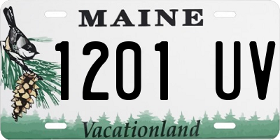 ME license plate 1201UV