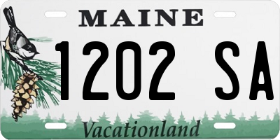 ME license plate 1202SA