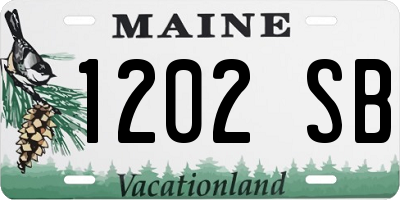 ME license plate 1202SB