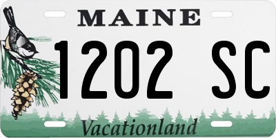 ME license plate 1202SC