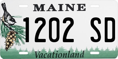ME license plate 1202SD