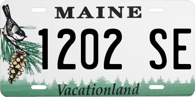 ME license plate 1202SE