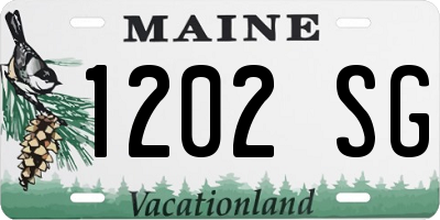 ME license plate 1202SG