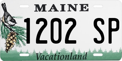 ME license plate 1202SP
