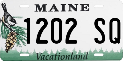 ME license plate 1202SQ